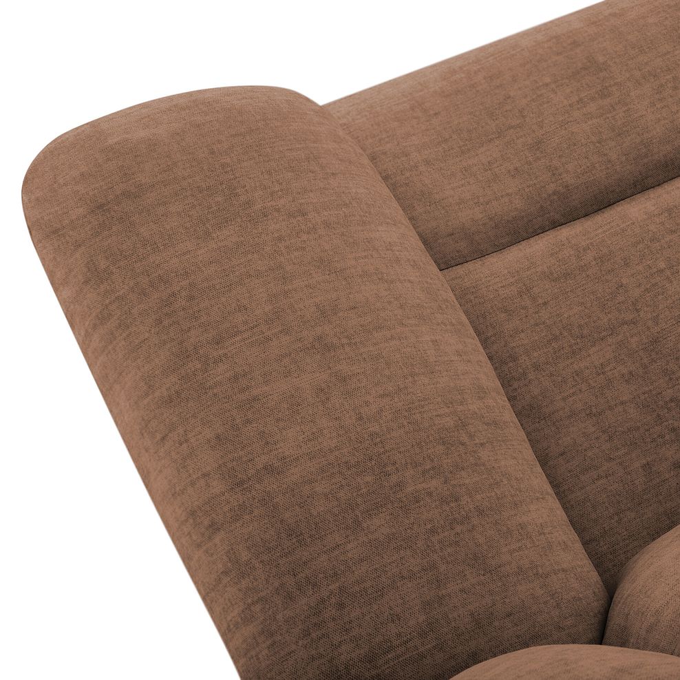 Marlow Armchair in Plush Brown Fabric 5