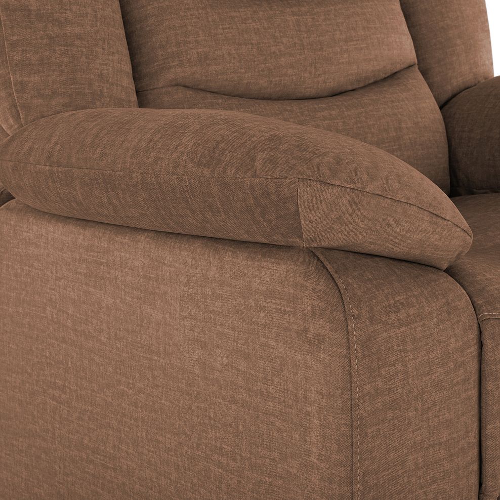 Marlow Armchair in Plush Brown Fabric 6