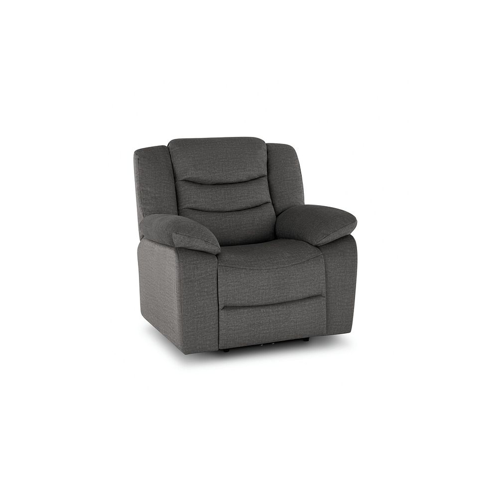 Marlow Armchair in Plush Charcoal Fabric 1