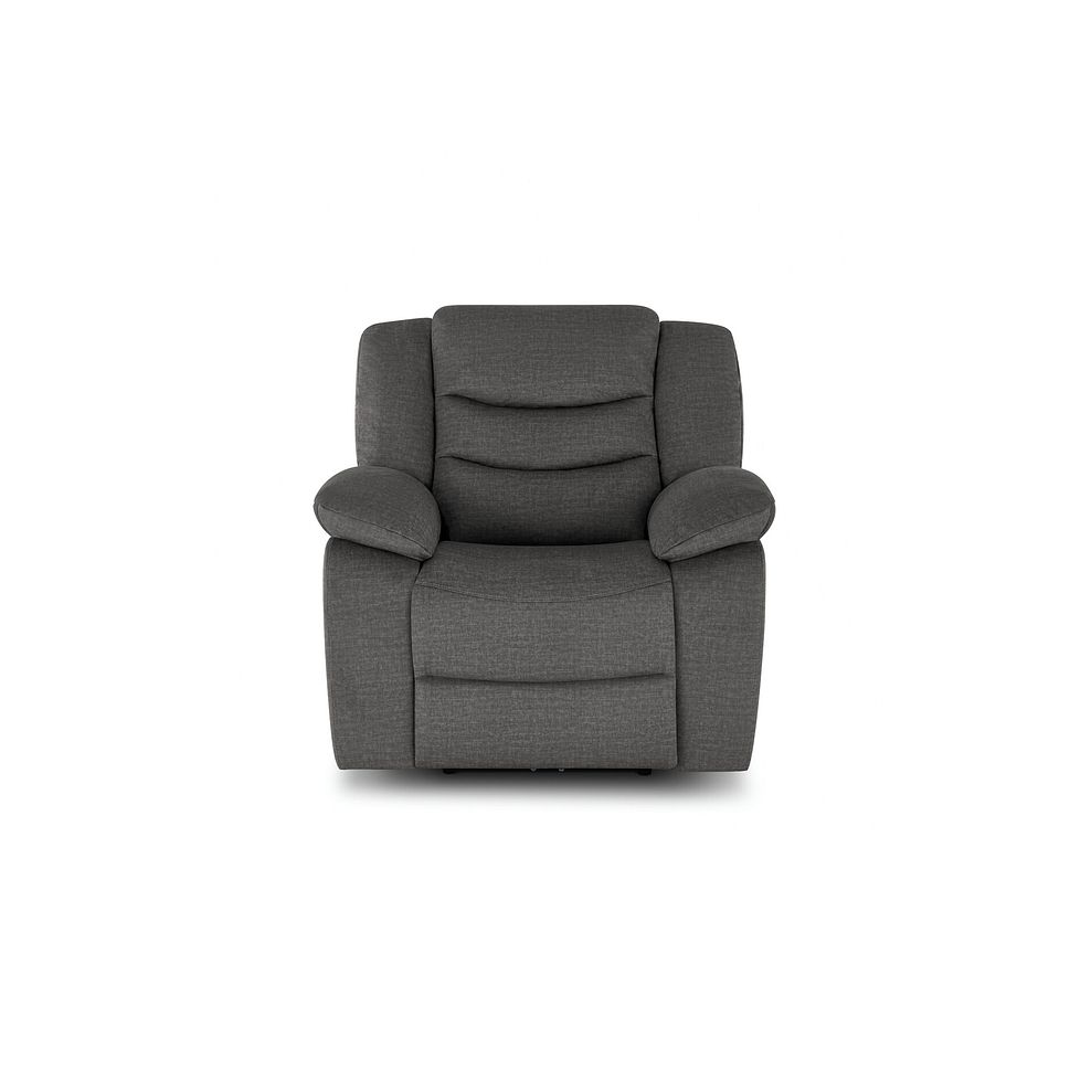 Marlow Armchair in Plush Charcoal Fabric 2