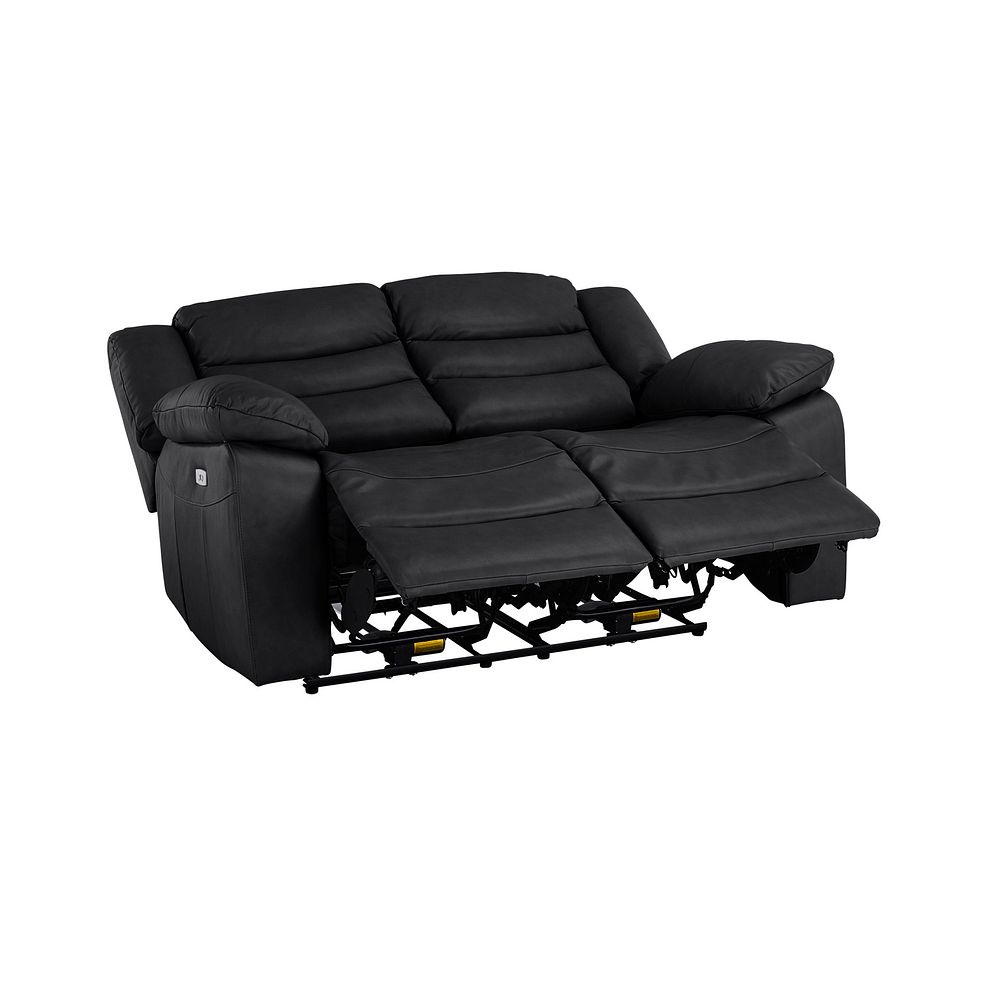 Marlow 2 Seater Electric Recliner Sofa in Black Leather 5