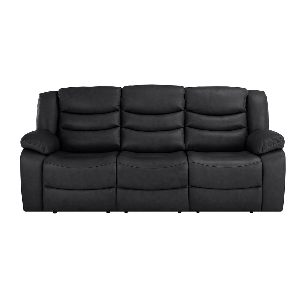 Marlow 3 Seater Sofa in Black Leather Thumbnail 2