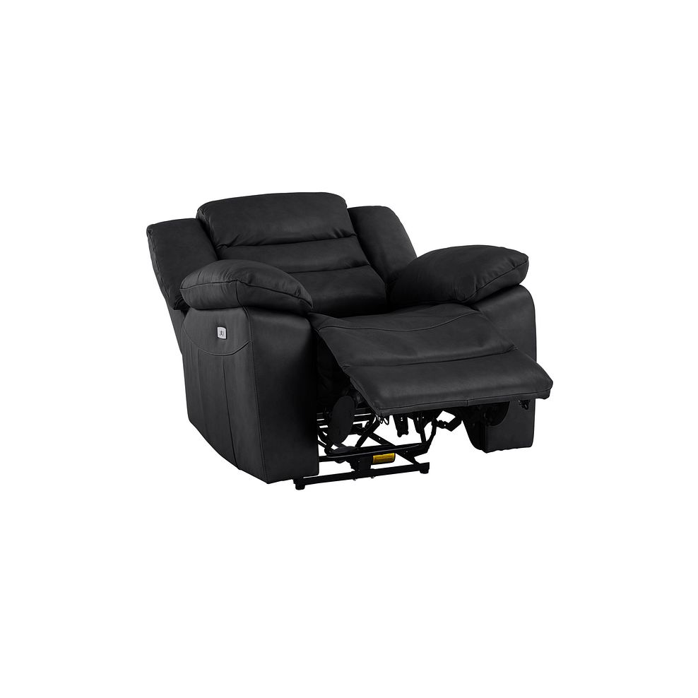 Marlow Electric Recliner Armchair in Black Leather 4
