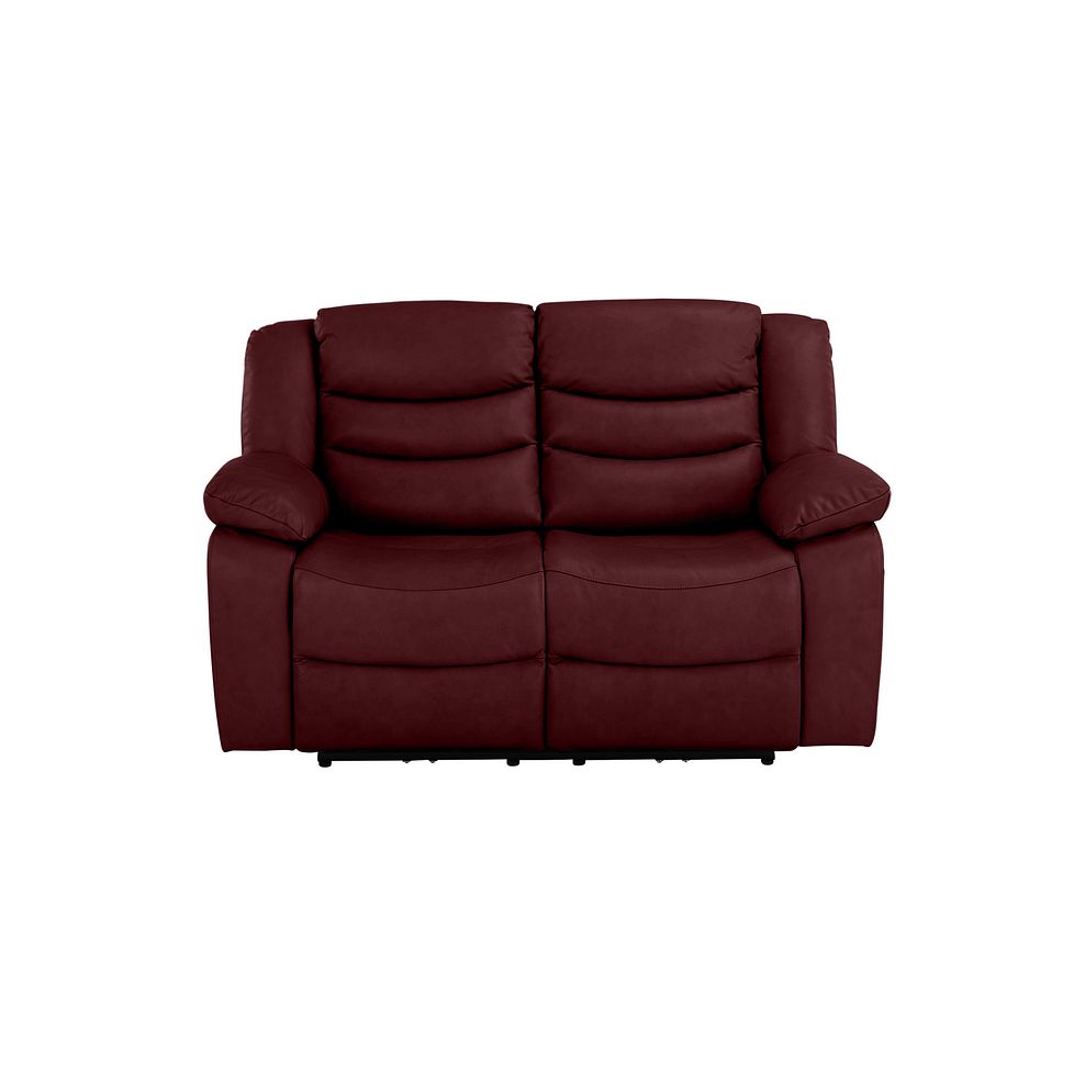 Marlow 2 Seater Electric Recliner Sofa in Burgundy Leather Thumbnail 2