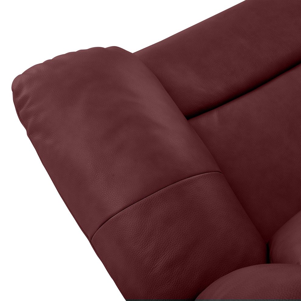 Marlow 2 Seater Electric Recliner Sofa in Burgundy Leather 11