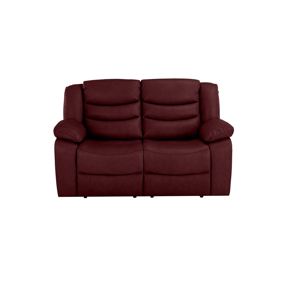 Marlow 2 Seater Sofa in Burgundy Leather Thumbnail 2