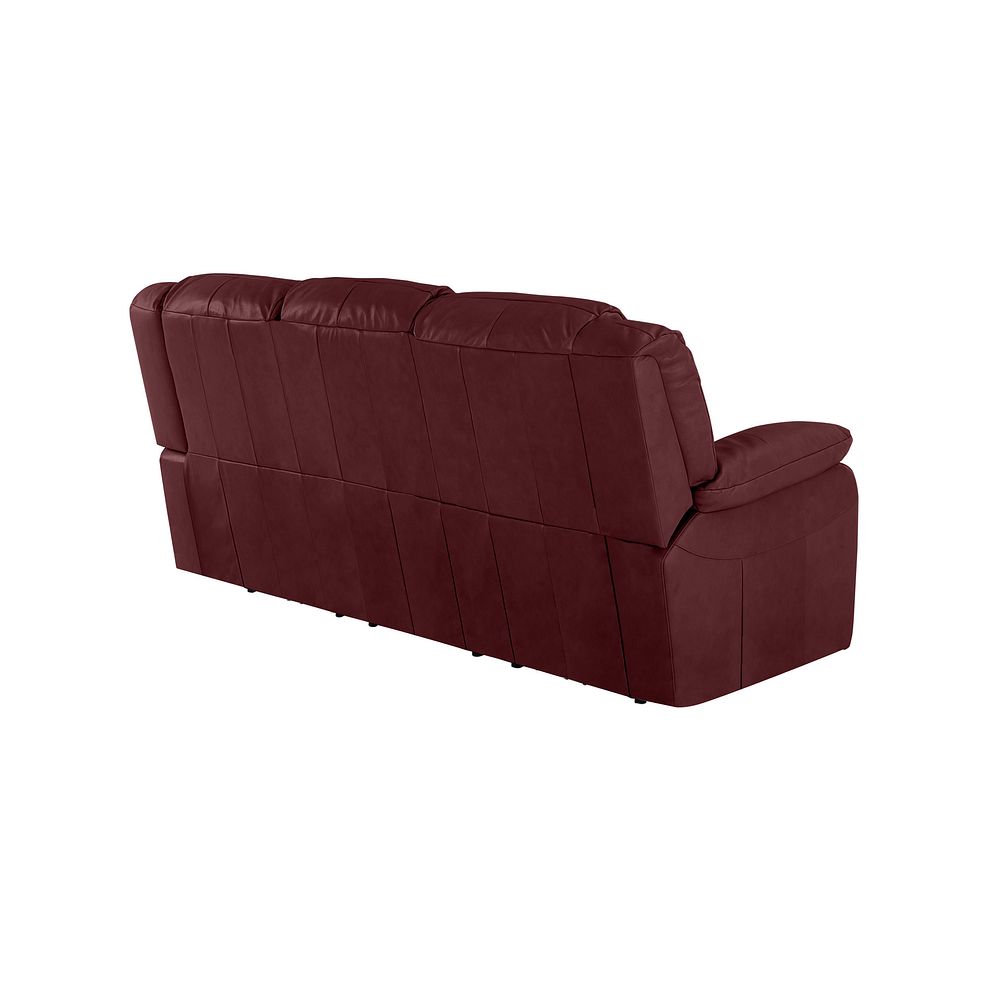 Marlow 3 Seater Sofa in Burgundy Leather Thumbnail 3