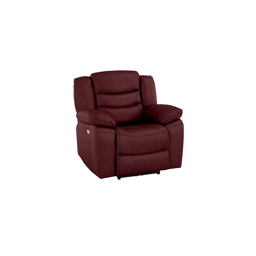 Marlow Electric Recliner Armchair in Burgundy Leather 1
