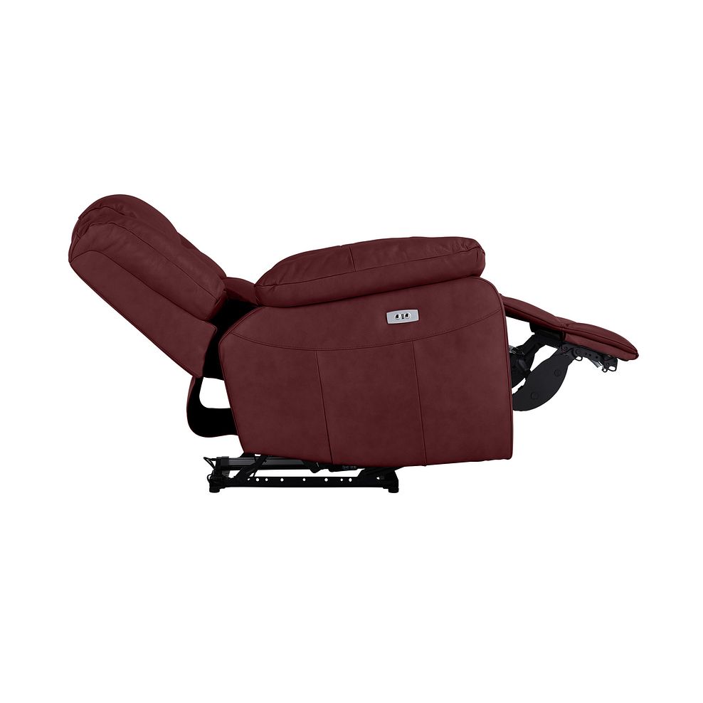 Marlow Electric Recliner Armchair in Burgundy Leather 7