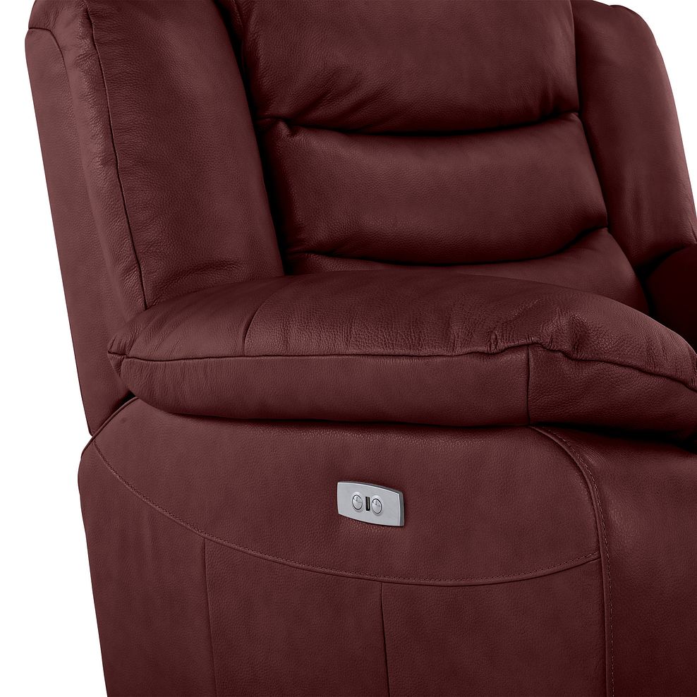 Marlow Electric Recliner Armchair in Burgundy Leather 9