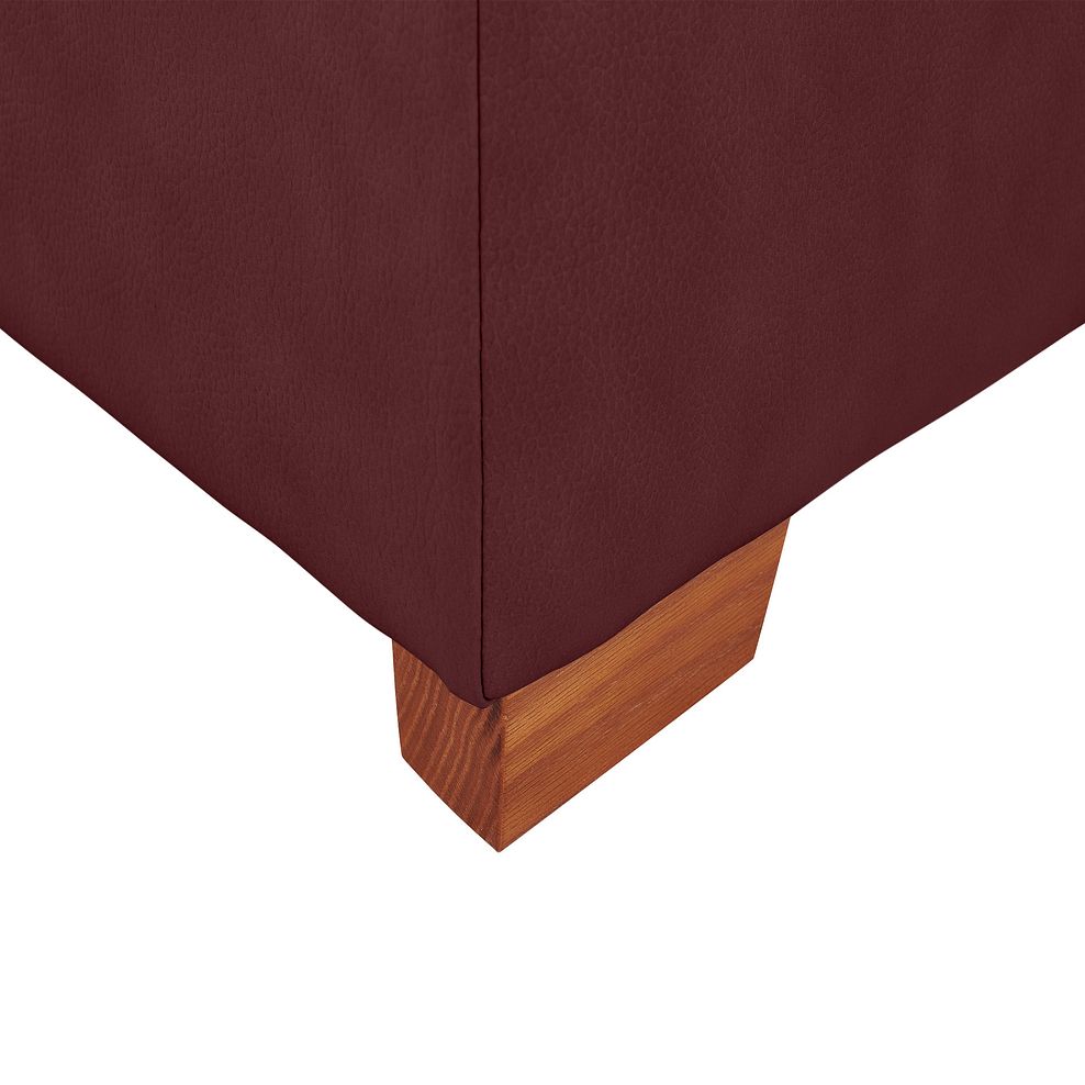 Marlow Storage Footstool in Burgundy Leather Thumbnail 5
