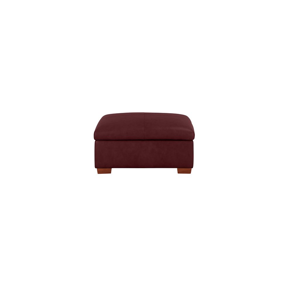 Marlow Storage Footstool in Burgundy Leather Thumbnail 2