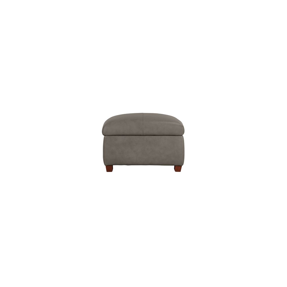 Marlow Storage Footstool in Dark Grey Leather 4