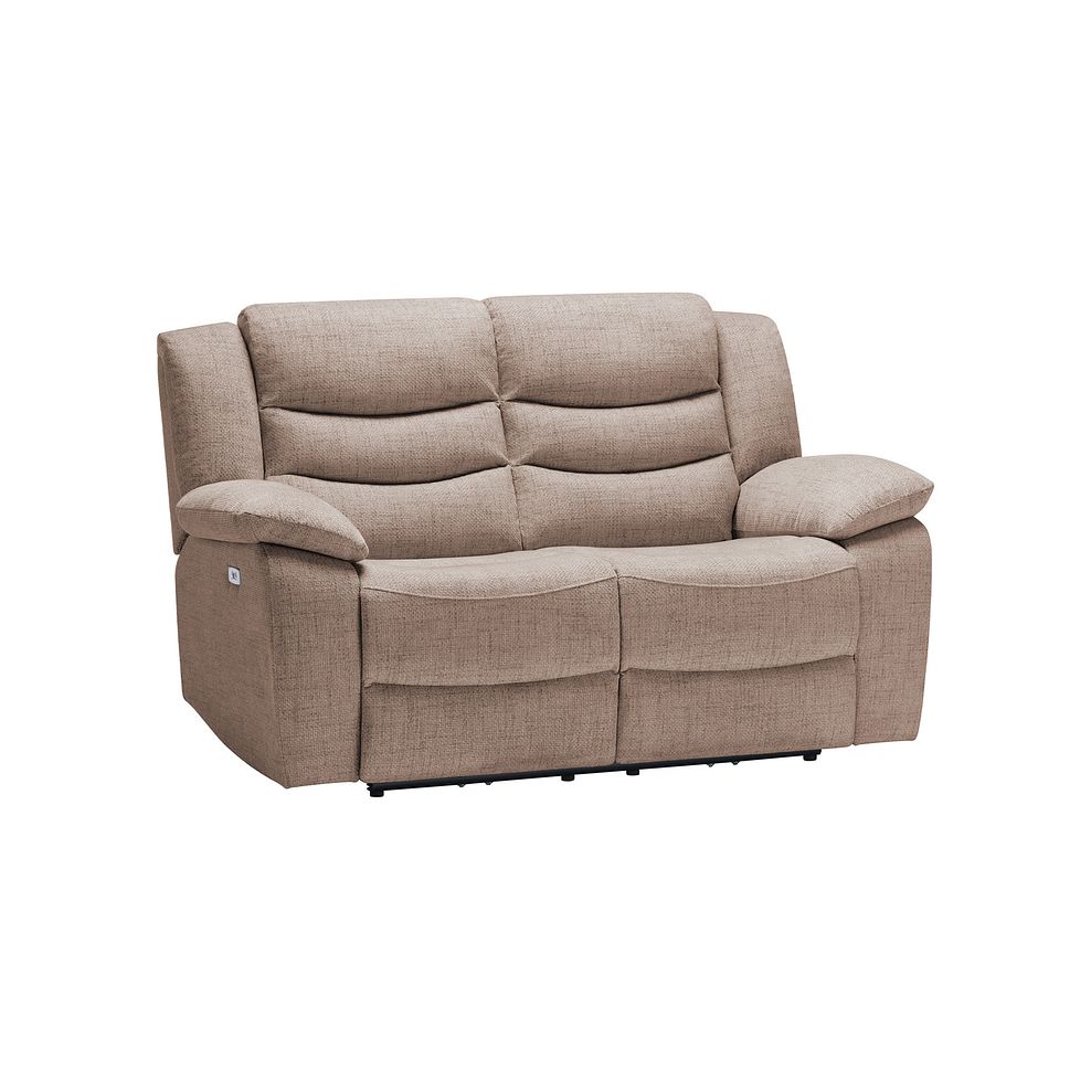 Marlow 2 Seater Electric Recliner Sofa in Dorset Beige Fabric