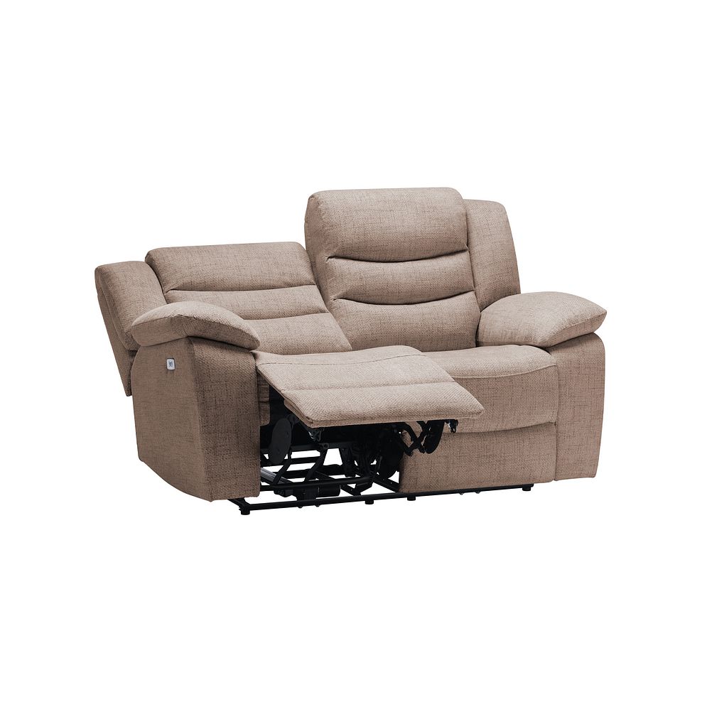 Marlow 2 Seater Electric Recliner Sofa in Dorset Beige Fabric Thumbnail 4