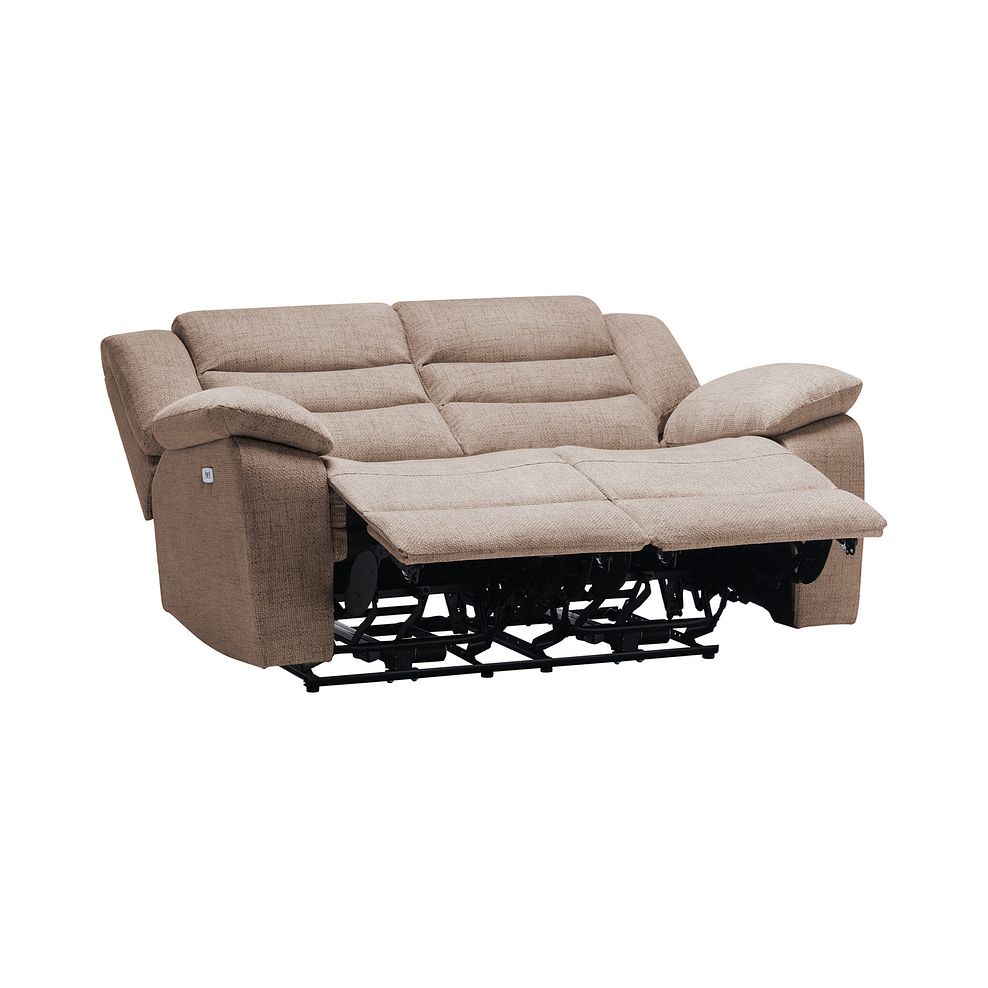Marlow 2 Seater Electric Recliner Sofa in Dorset Beige Fabric 5