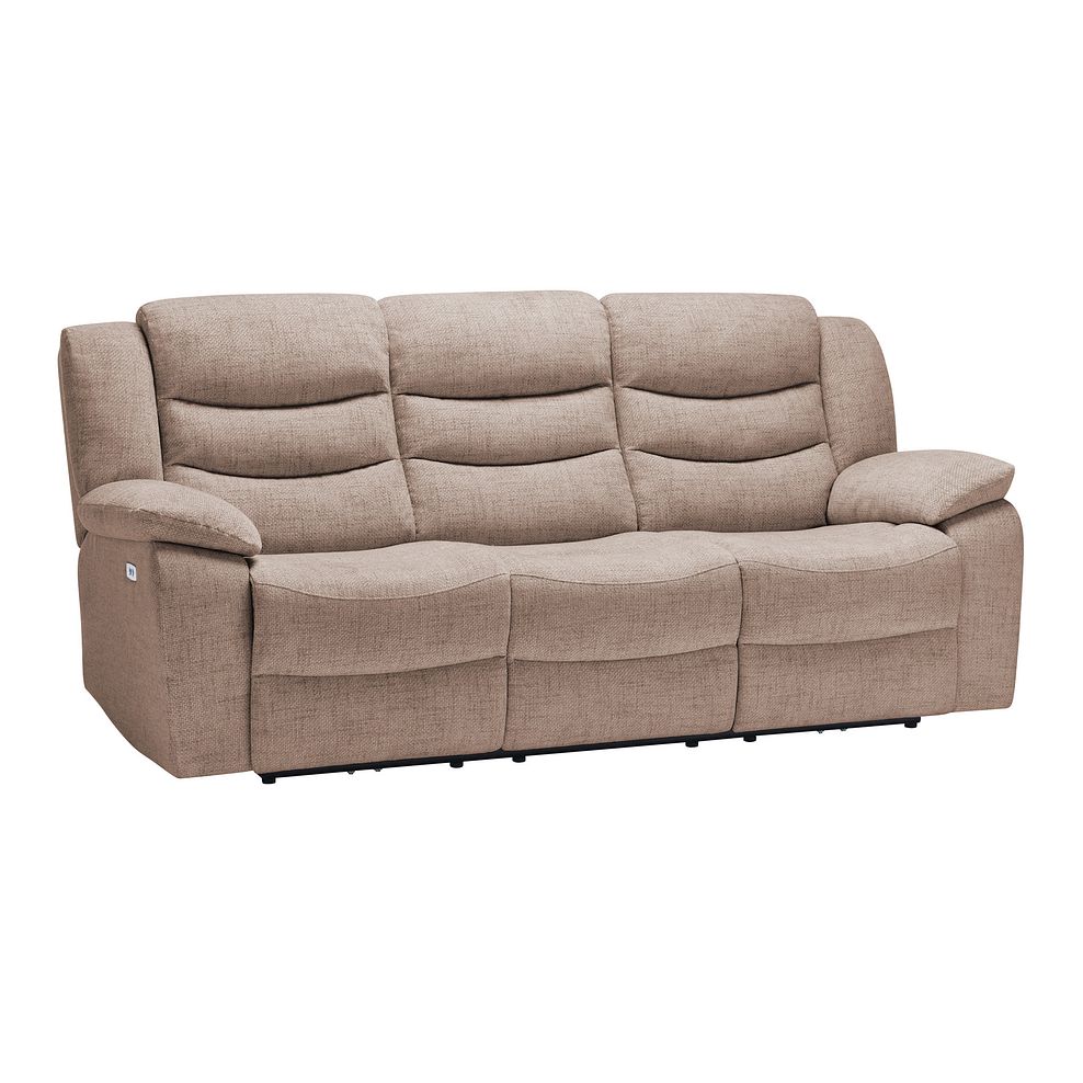 Marlow 3 Seater Electric Recliner Sofa in Dorset Beige Fabric 1