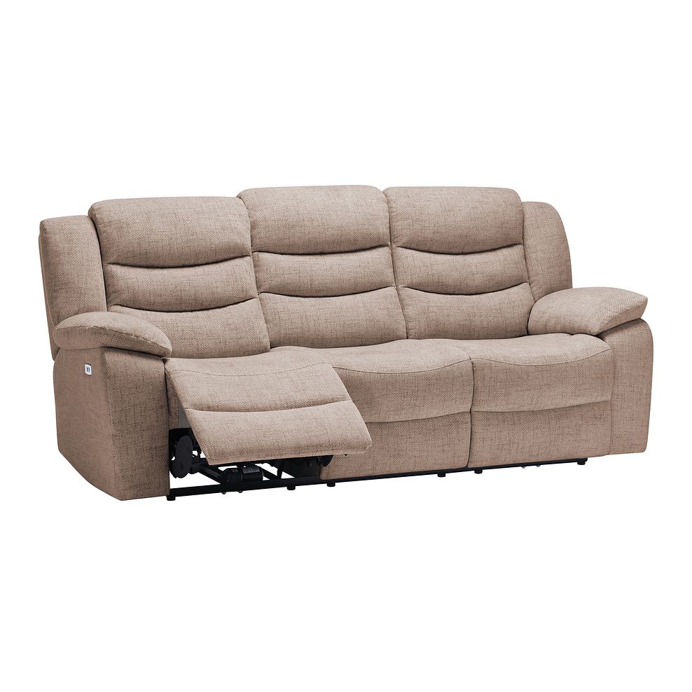 Marlow 3 Seater Electric Recliner Sofa in Dorset Beige Fabric 3