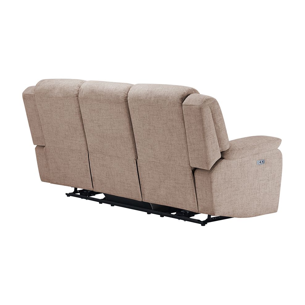 Marlow 3 Seater Electric Recliner Sofa in Dorset Beige Fabric 6