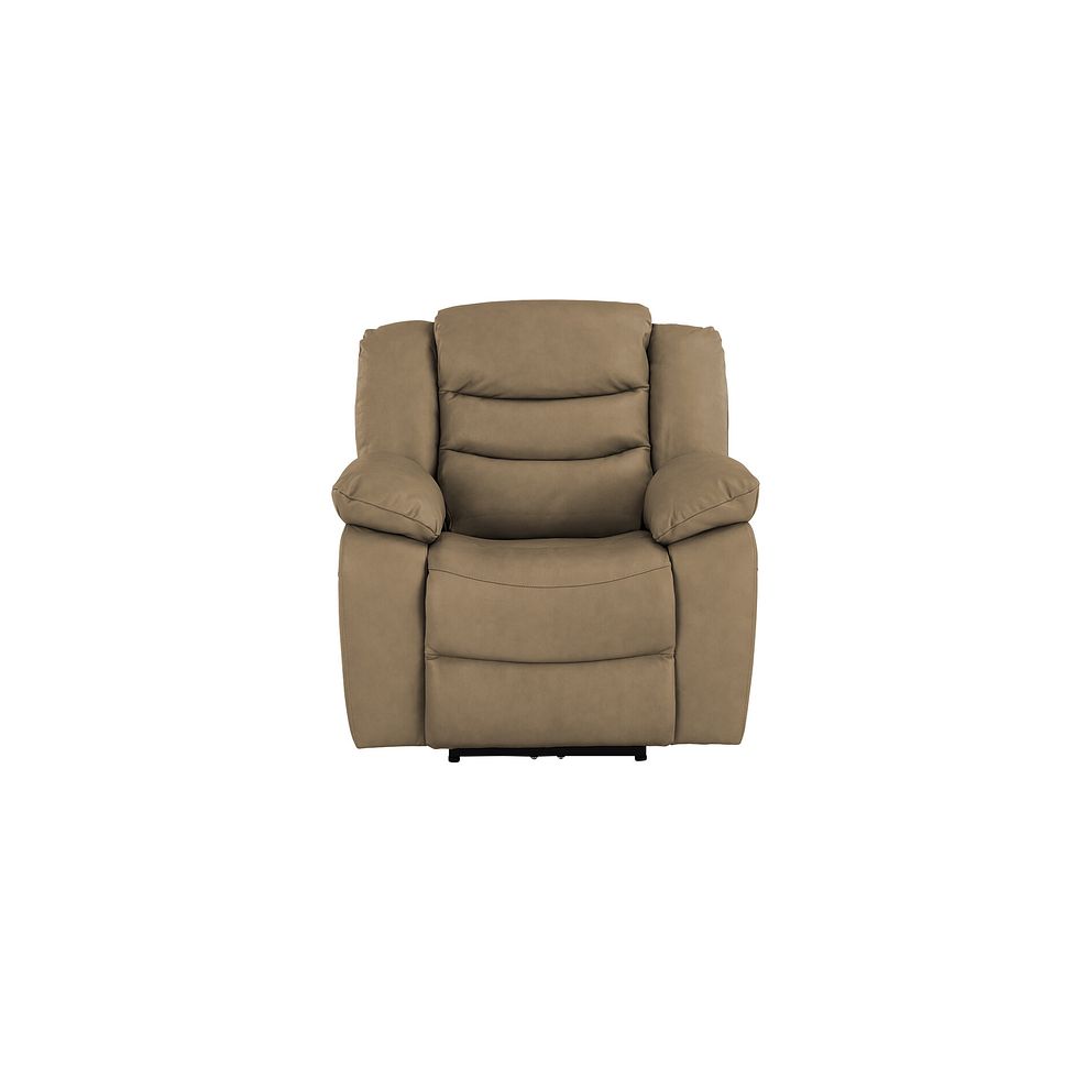 Marlow Electric Recliner Armchair in Beige Leather 2