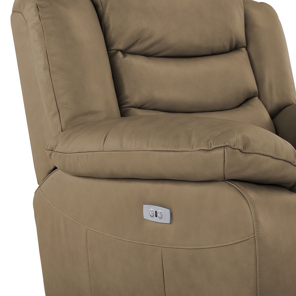 Marlow Electric Recliner Armchair in Beige Leather 10