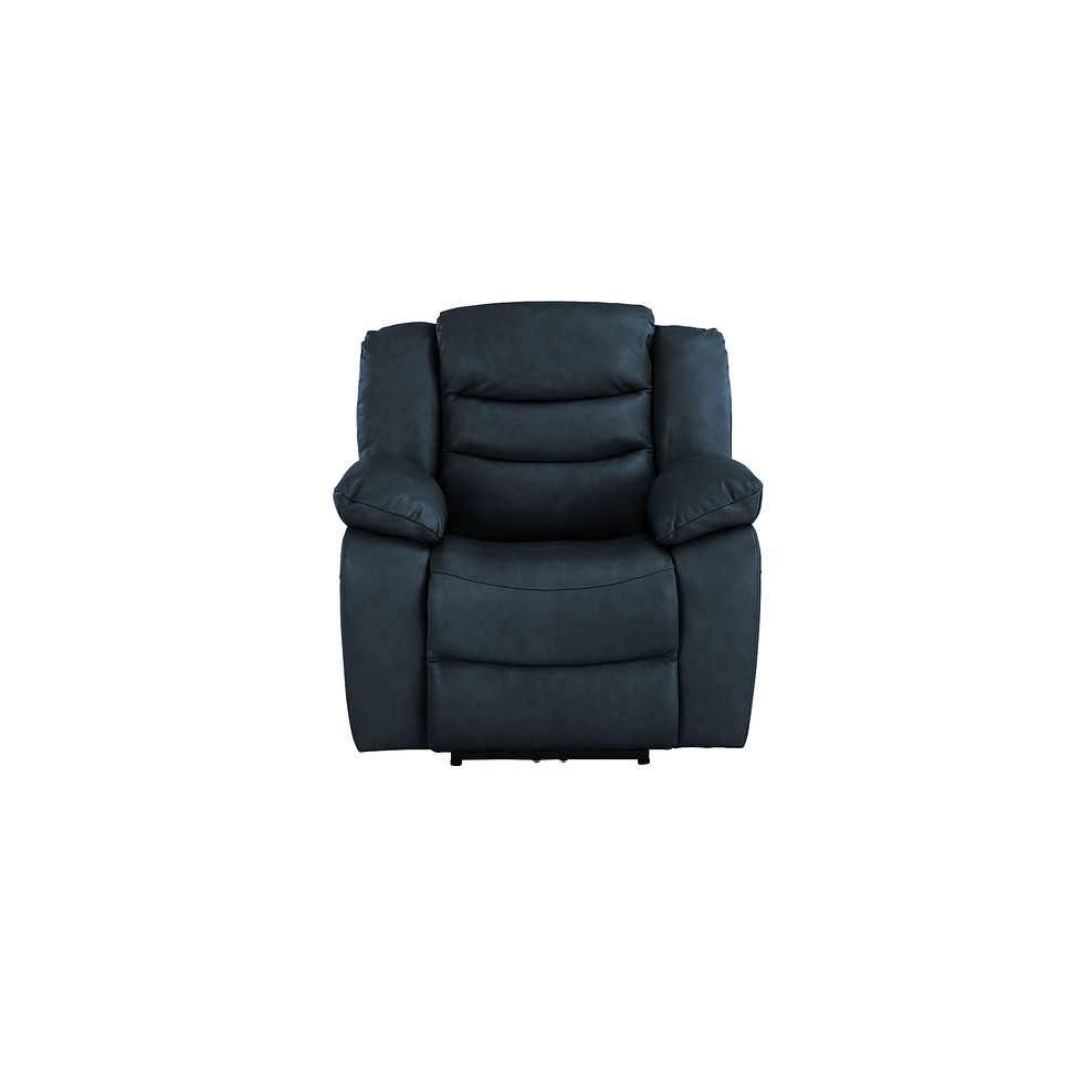 Marlow Electric Recliner Armchair in Blue Leather 2