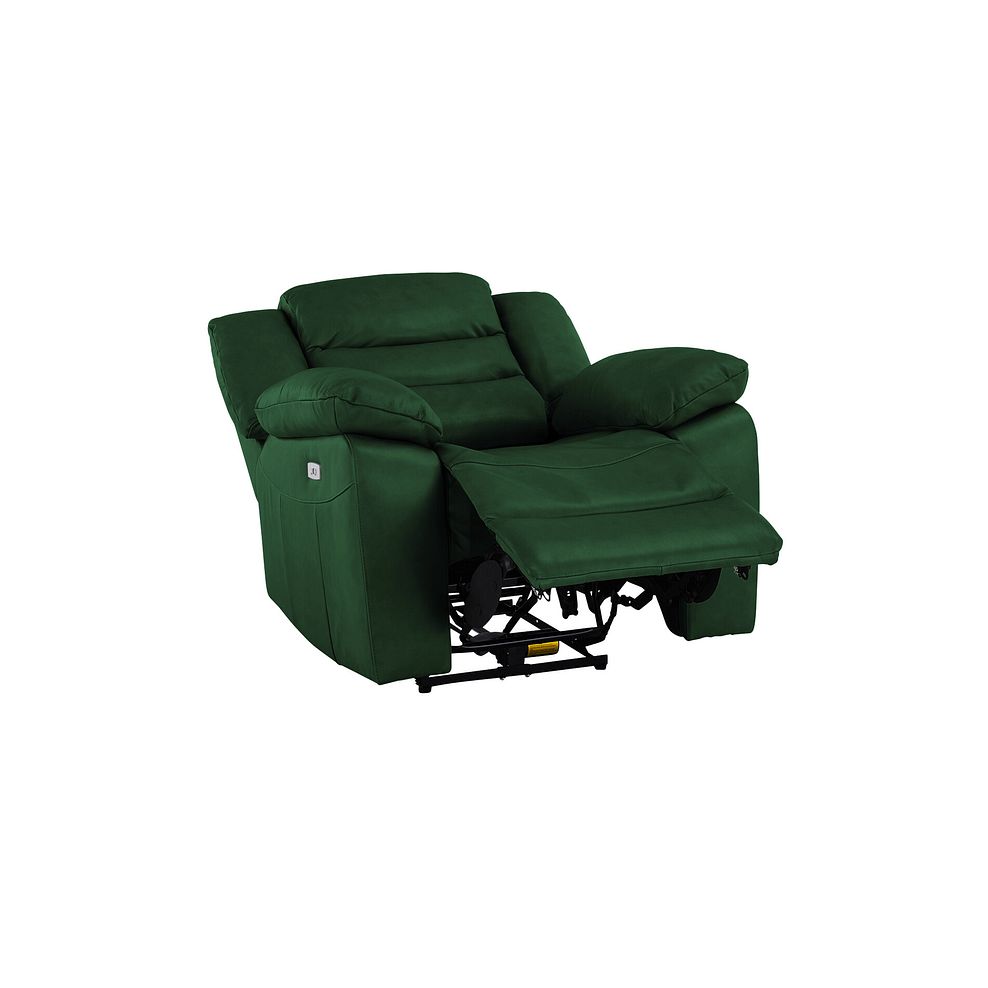 Marlow Electric Recliner Armchair in Green Leather 4
