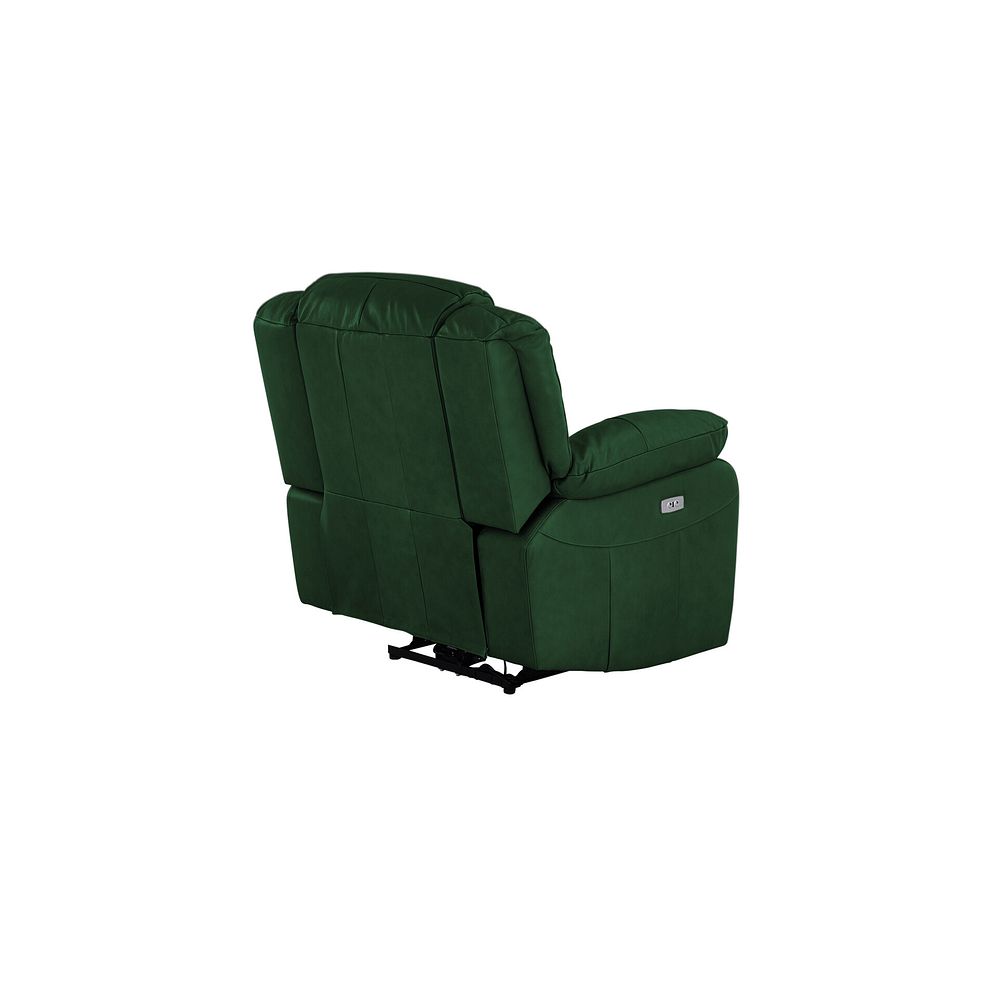 Marlow Electric Recliner Armchair in Green Leather 5