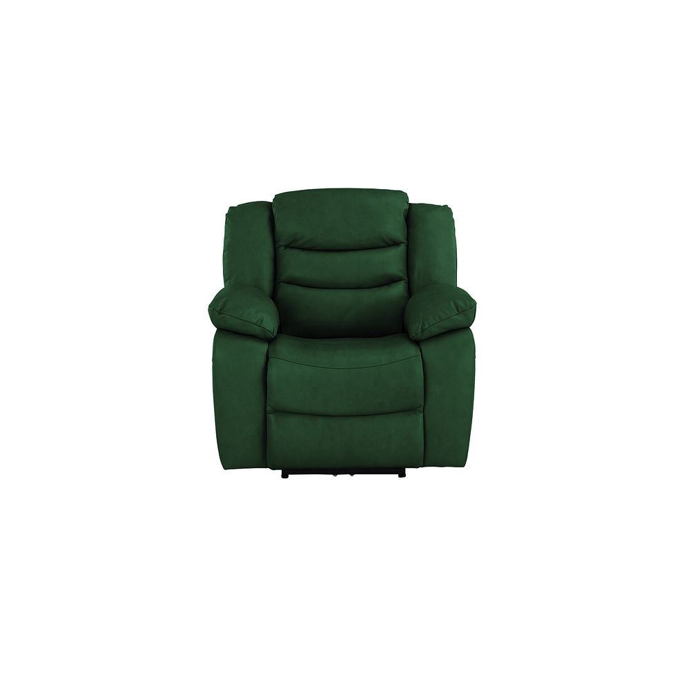 Marlow Electric Recliner Armchair in Green Leather 2