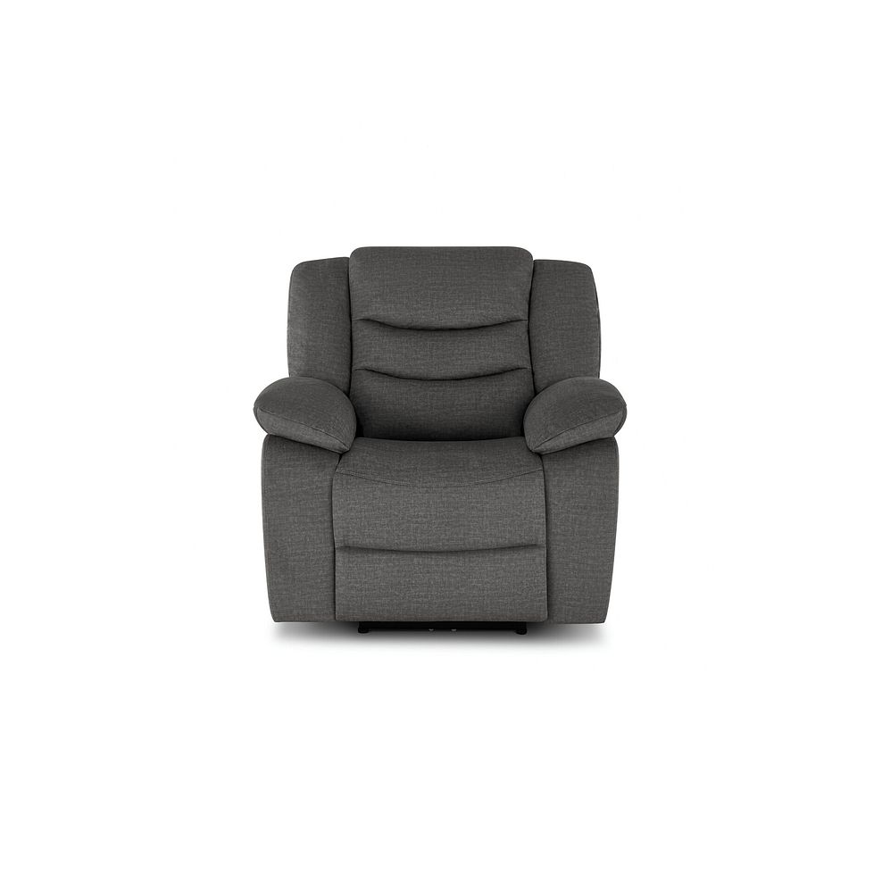Marlow Electric Recliner Armchair in Plush Charcoal Fabric 2