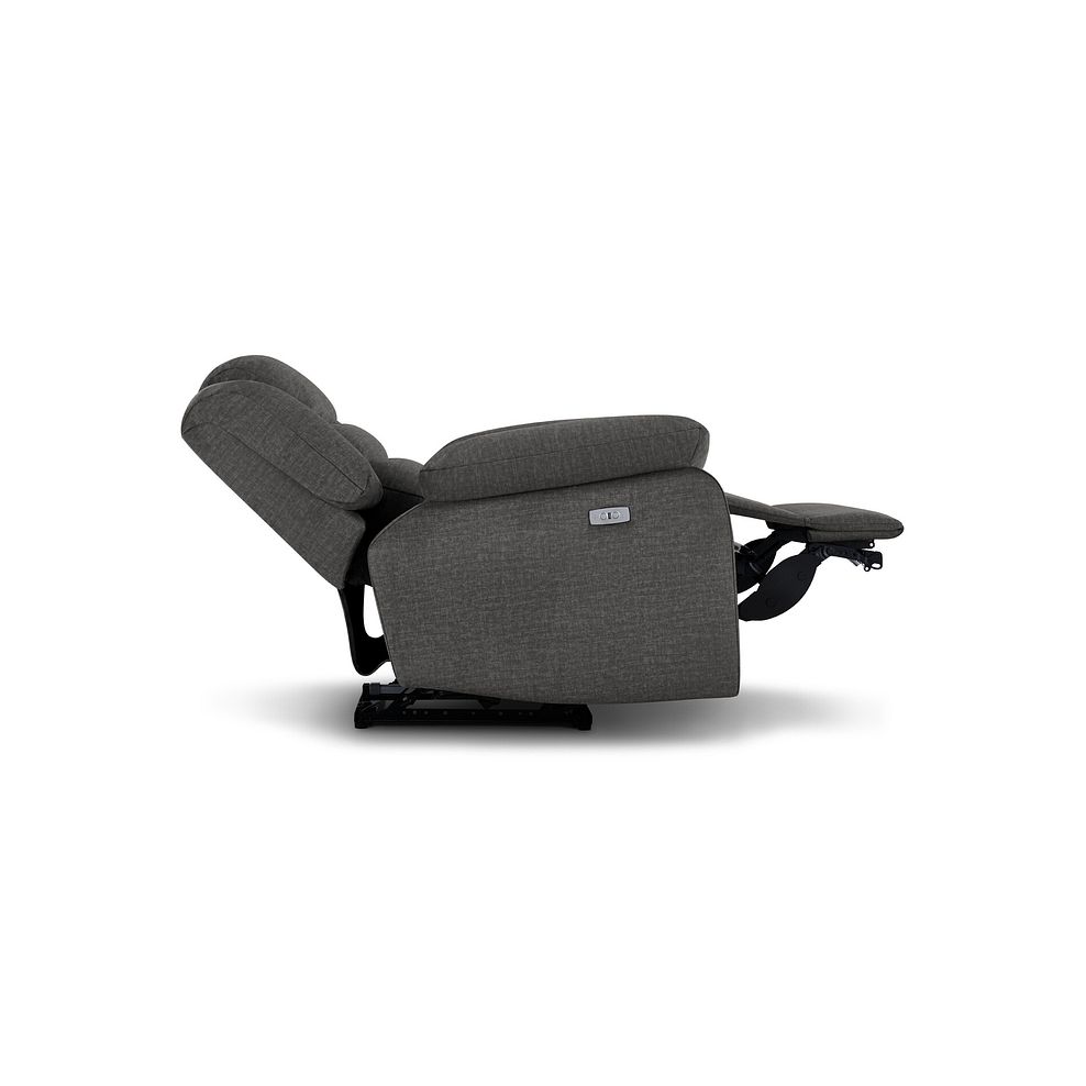 Marlow Electric Recliner Armchair in Plush Charcoal Fabric 7