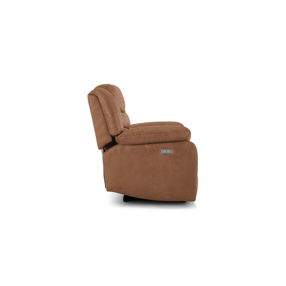 Marlow Electric Recliner Armchair in Ranch Brown Fabric 6