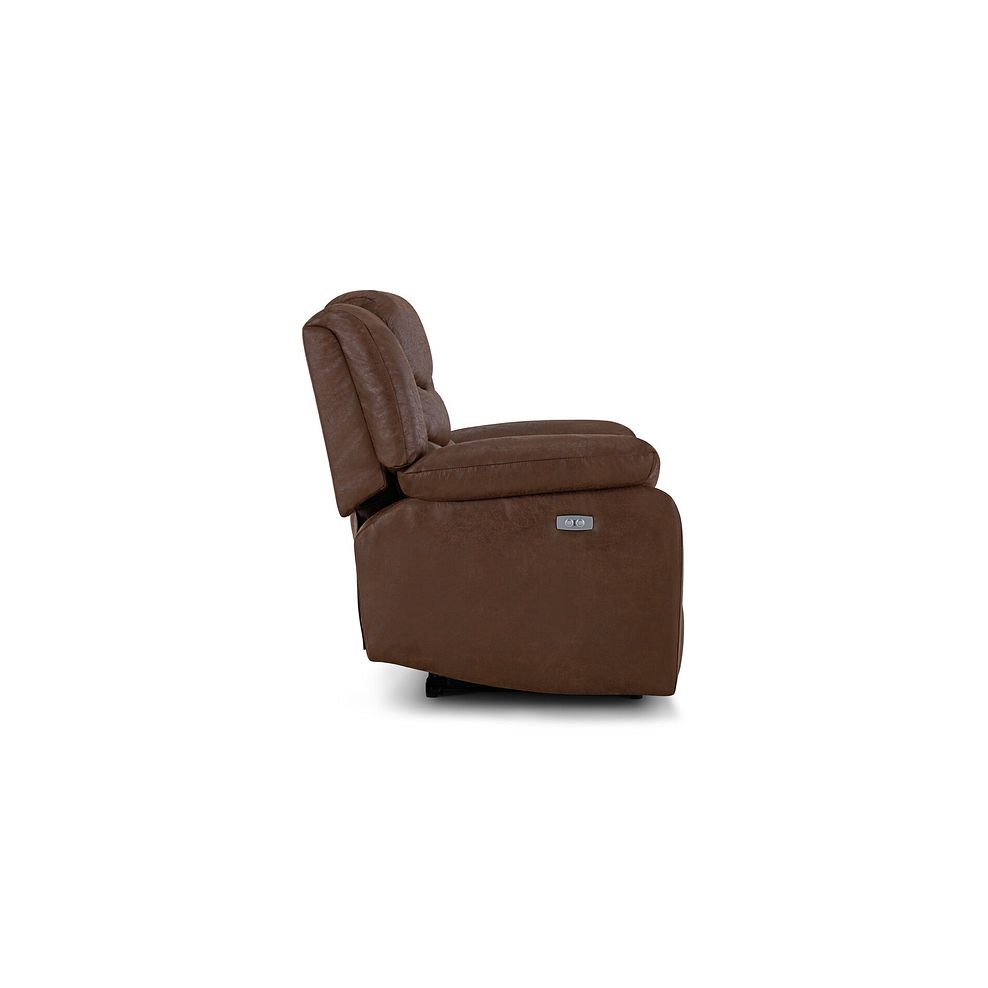 Marlow Electric Recliner Armchair in Ranch Dark Brown Fabric 6