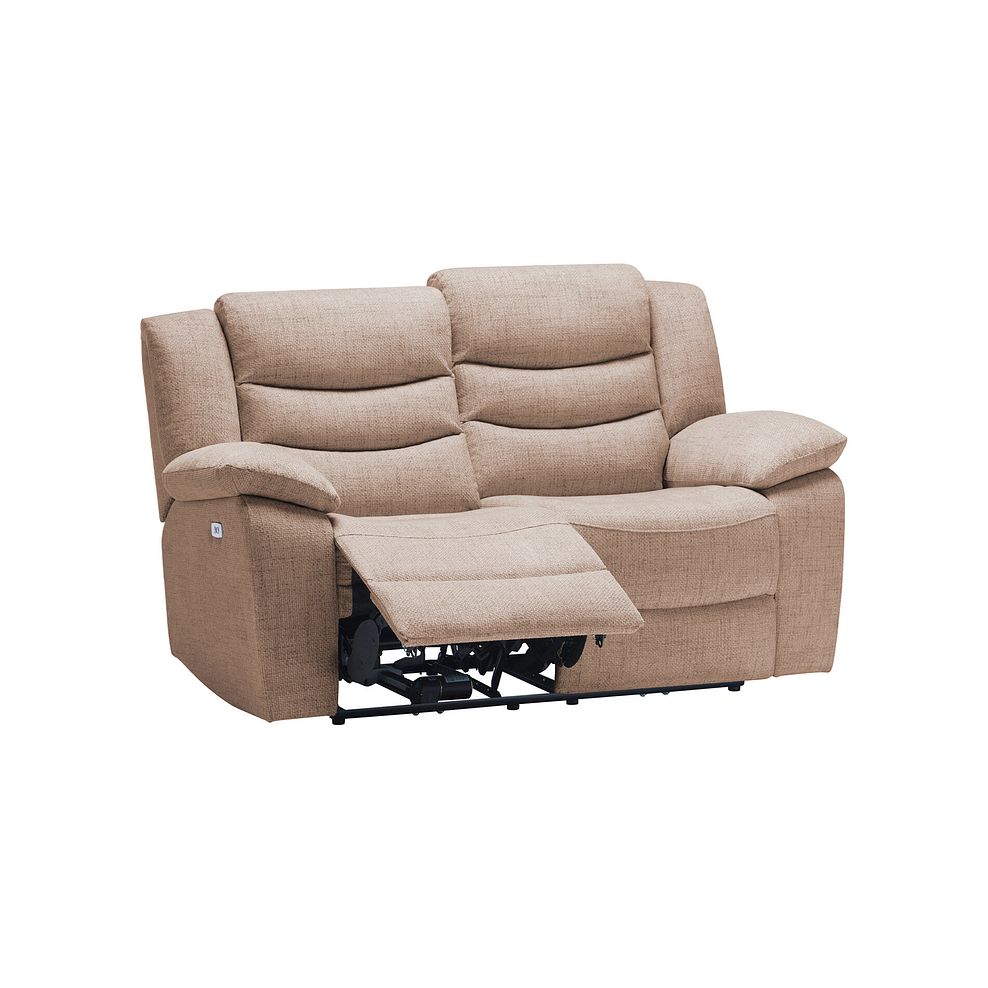 Marlow 2 Seater Electric Recliner Sofa in Jetta Beige Fabric 3