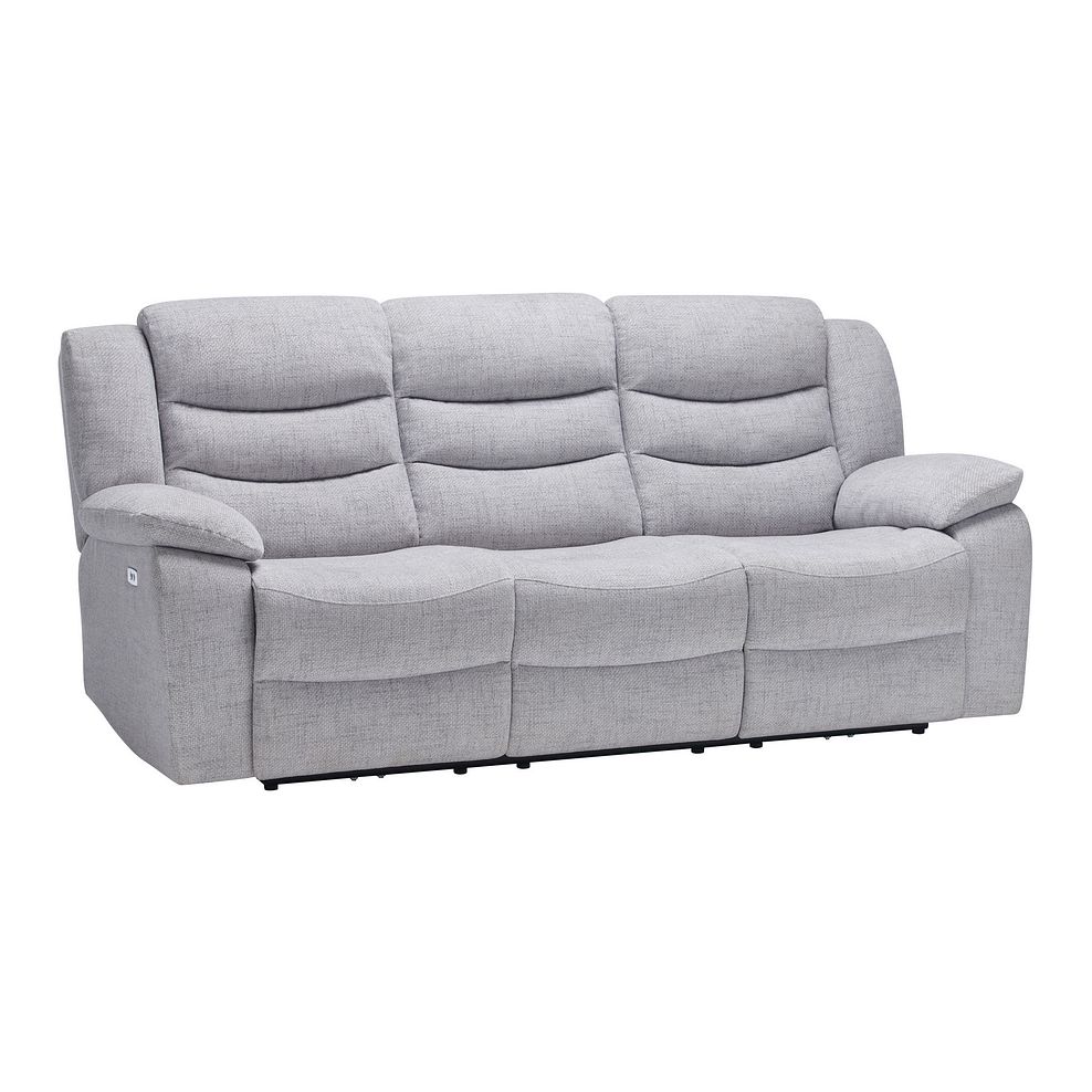 Marlow 3 Seater Electric Recliner Sofa in Keswick Dove Fabric 2