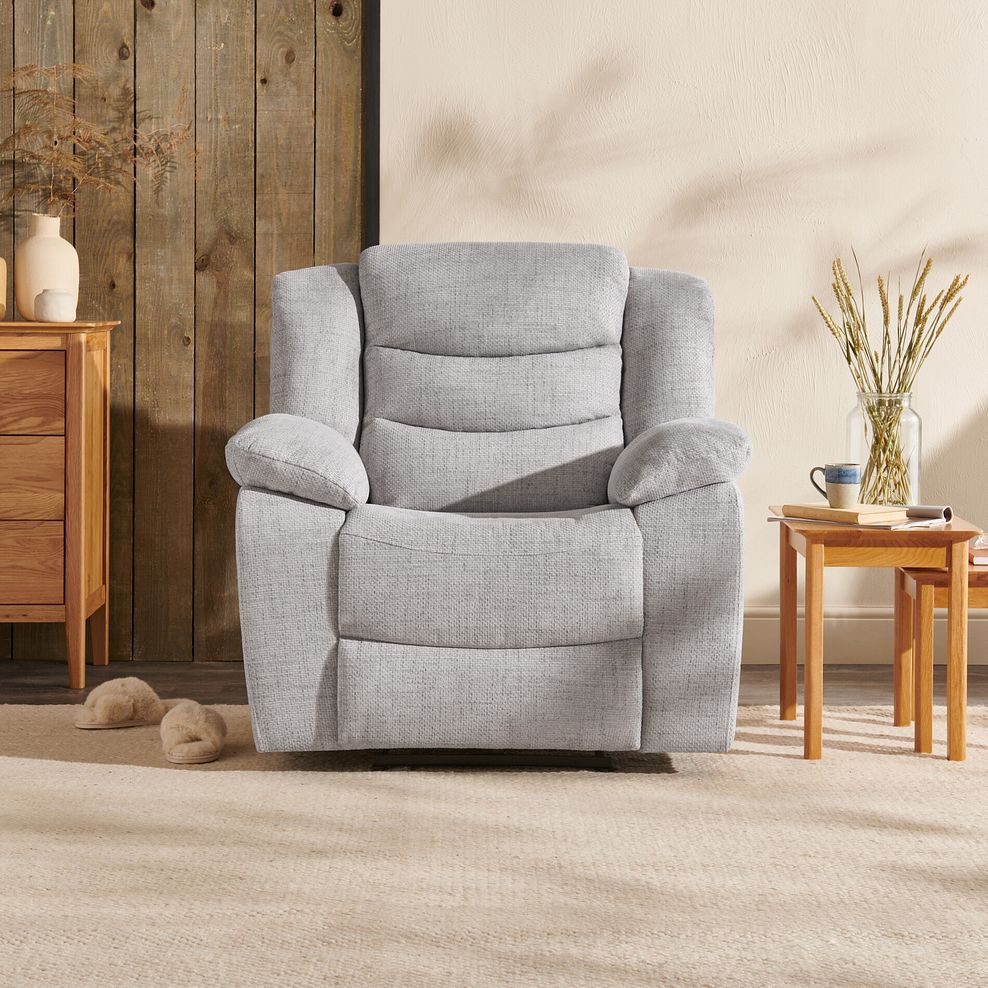Marlow Electric Recliner Armchair in Keswick Dove Fabric 4