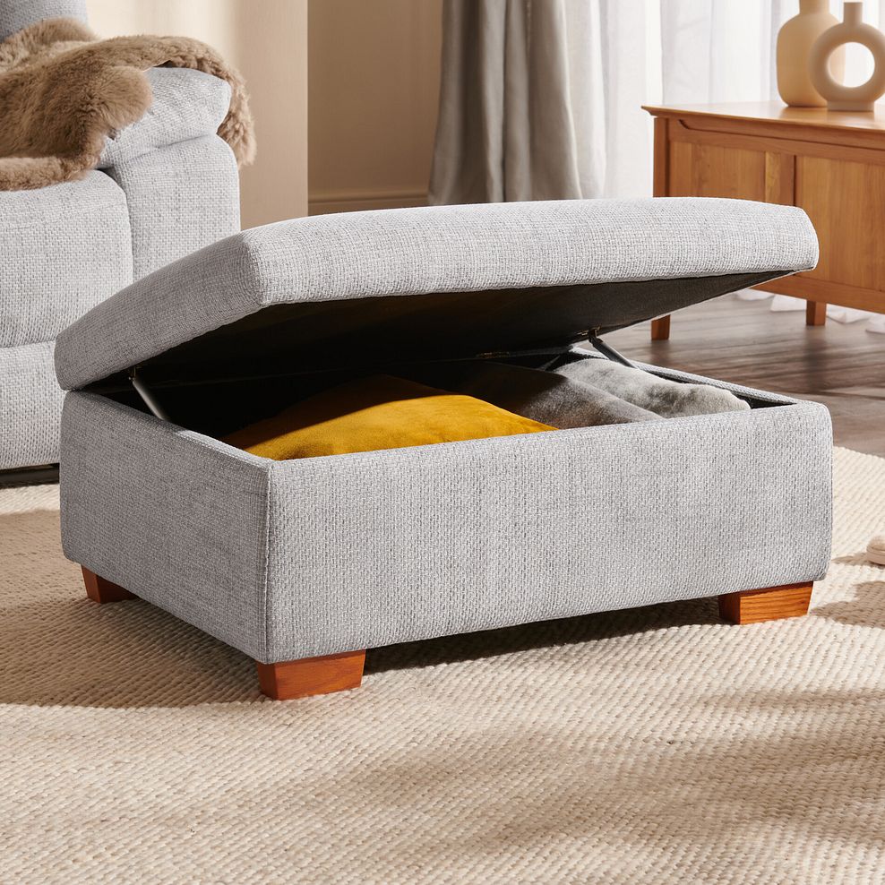 Marlow Storage Footstool in Keswick Dove Fabric 2