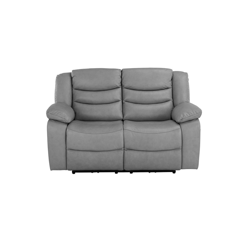 Marlow 2 Seater Electric Recliner Sofa in Light Grey Leather Thumbnail 4