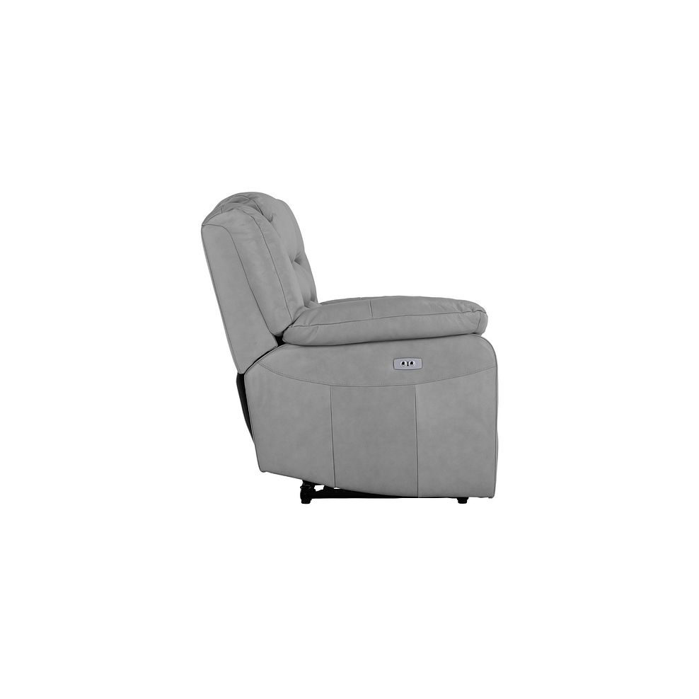 Marlow 2 Seater Electric Recliner Sofa in Light Grey Leather 9