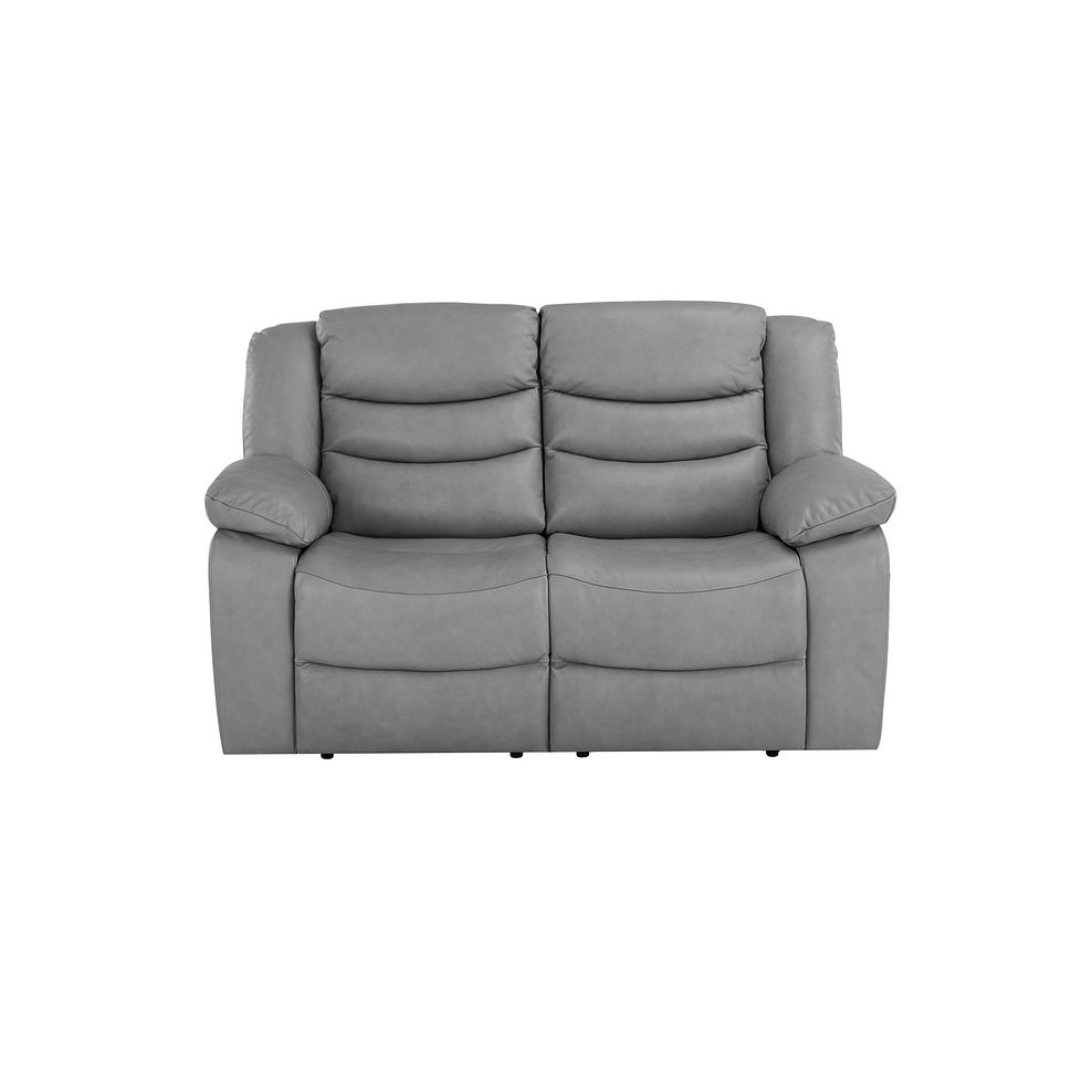 Marlow 2 Seater Sofa in Light Grey Leather 4