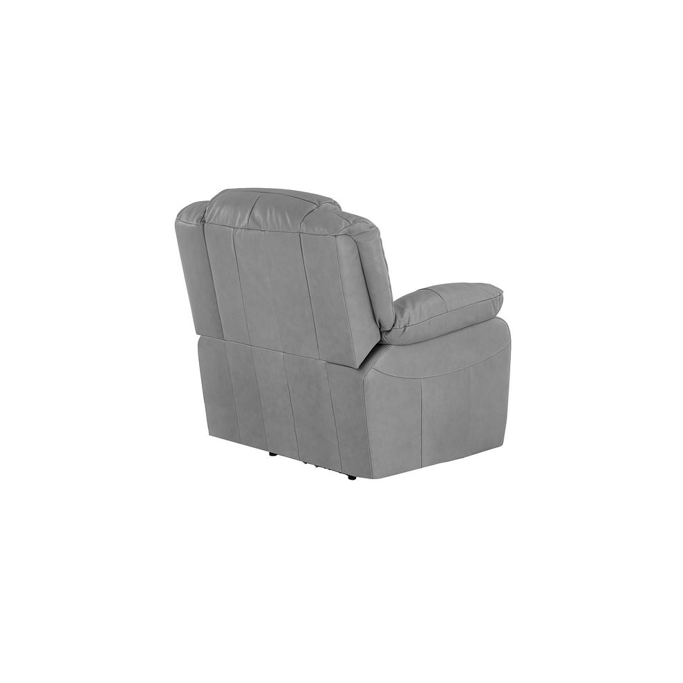 Marlow Armchair in Light Grey Leather Thumbnail 5