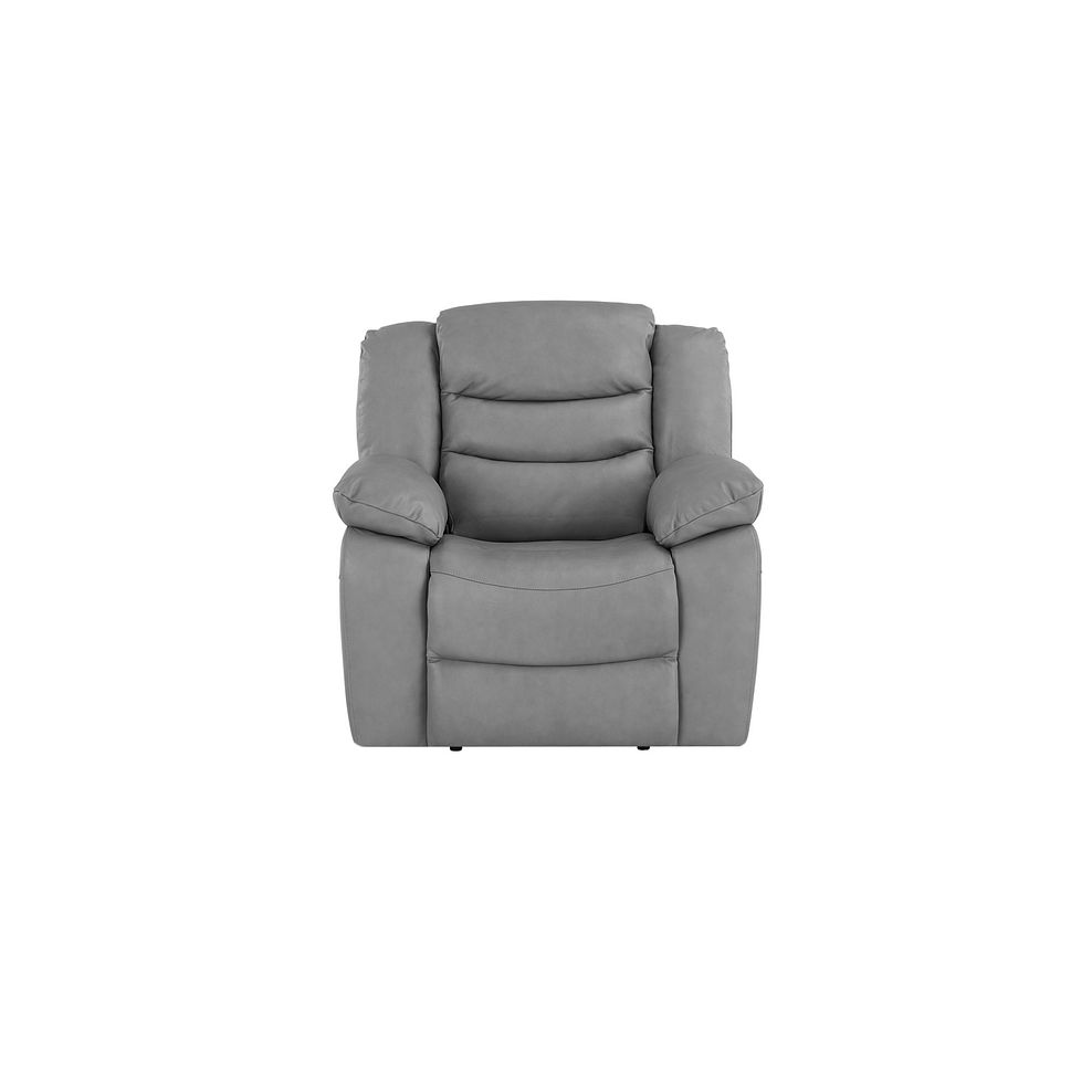 Marlow Armchair in Light Grey Leather 4