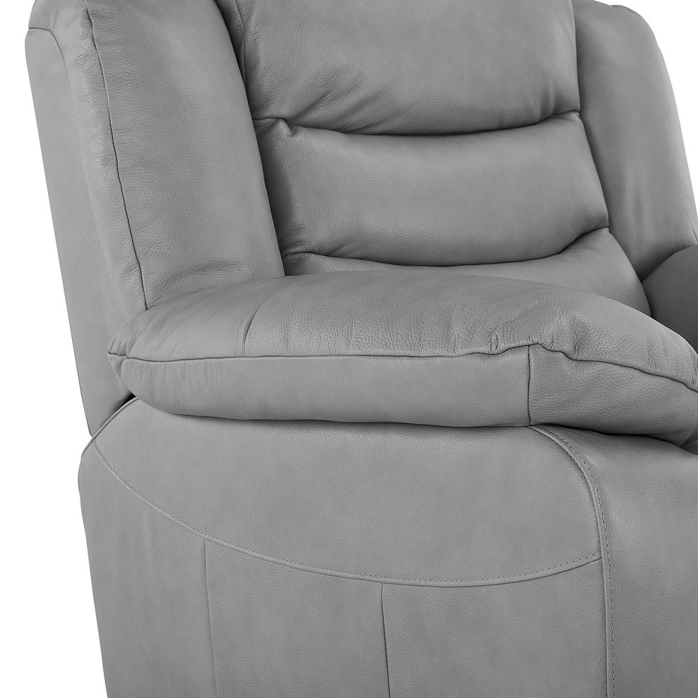 Marlow Armchair in Light Grey Leather 8