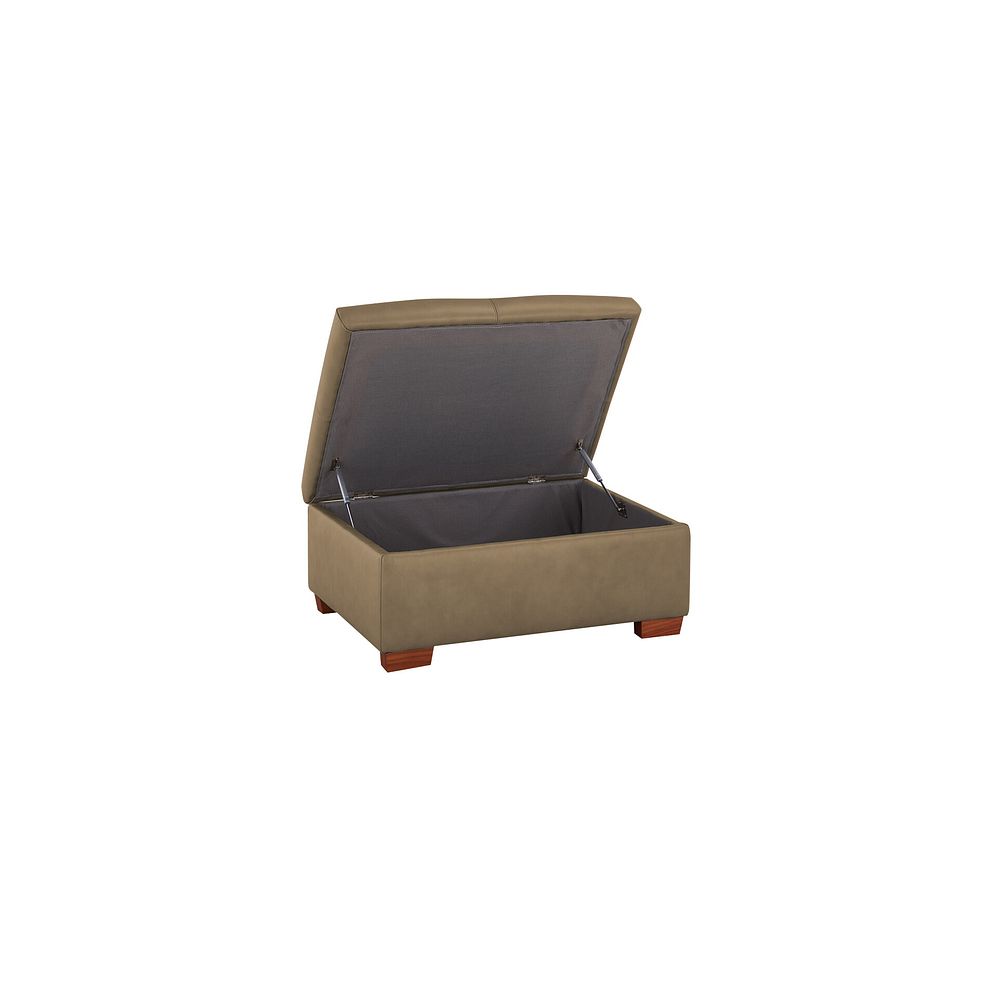 Marlow Storage Footstool in Beige Leather 3