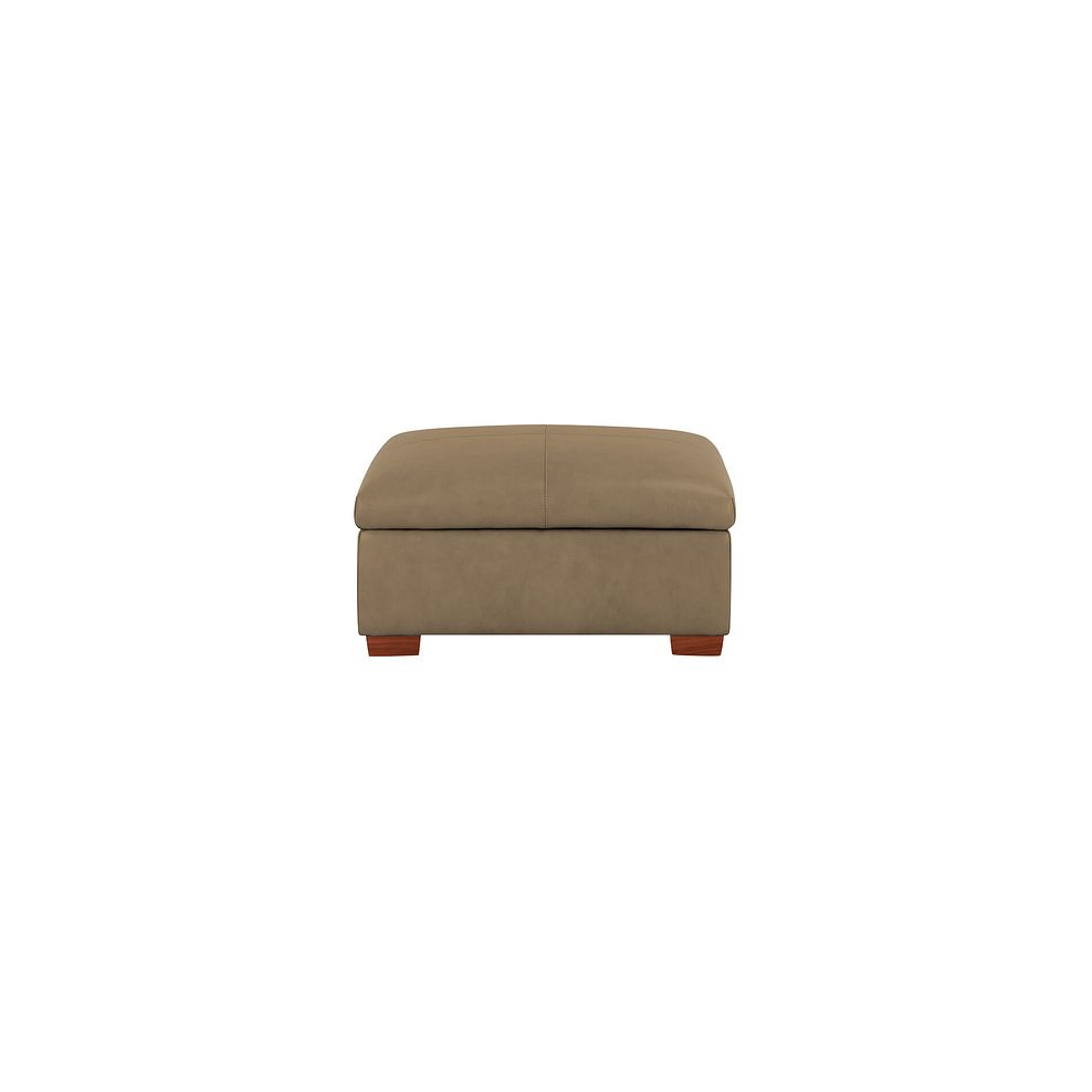 Marlow Storage Footstool in Beige Leather 2