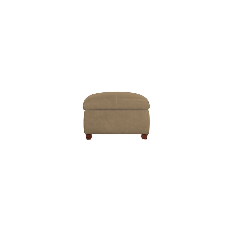 Marlow Storage Footstool in Beige Leather 4
