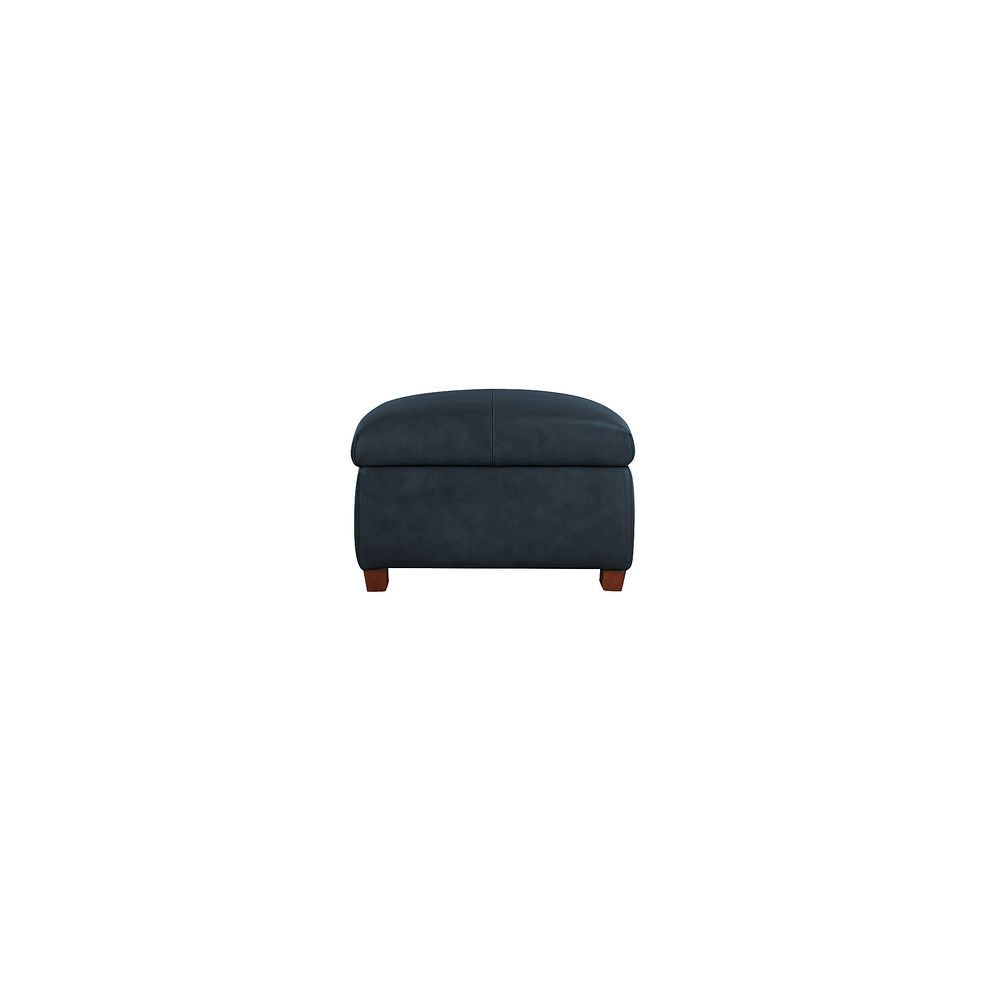 Marlow Storage Footstool in Blue Leather 4