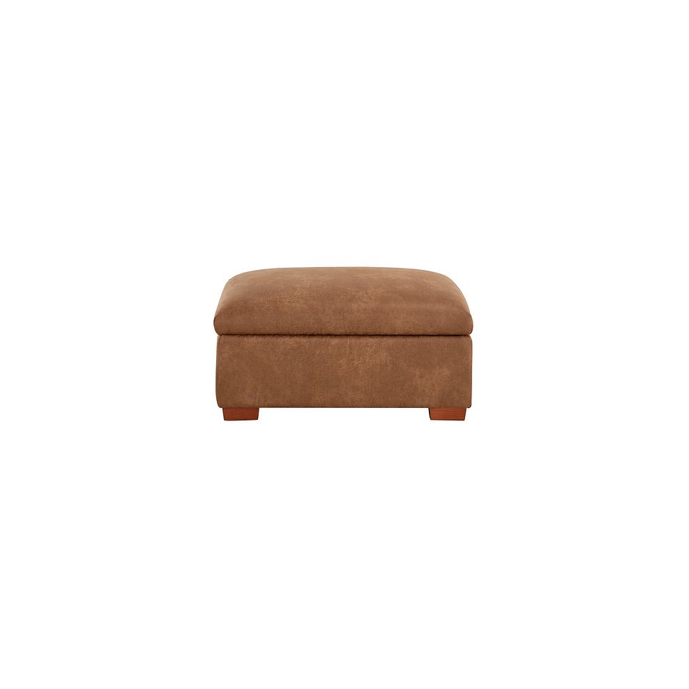 Marlow Storage Footstool in Ranch Brown Fabric 3