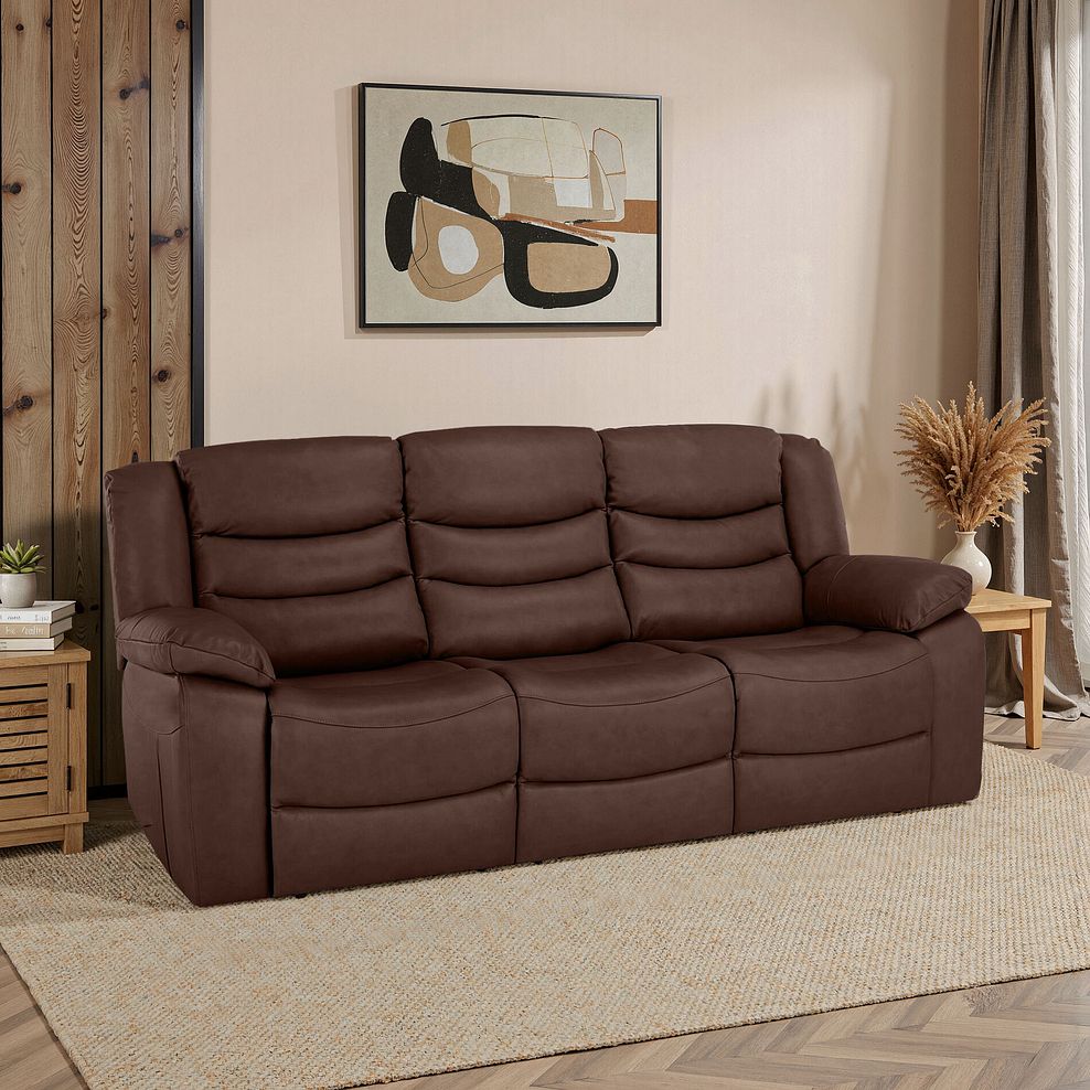 Marlow 3 Seater Sofa in Tan Leather 1