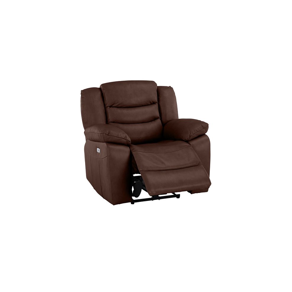 Marlow Electric Recliner Armchair in Tan Leather 3
